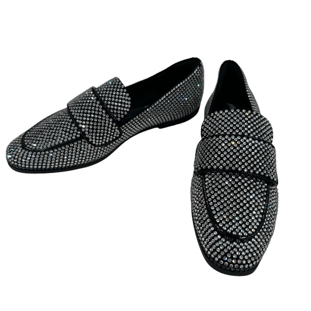 Jeffrey Campbell NWOT Velvit rhinestone Embellished Apron Toe loafers